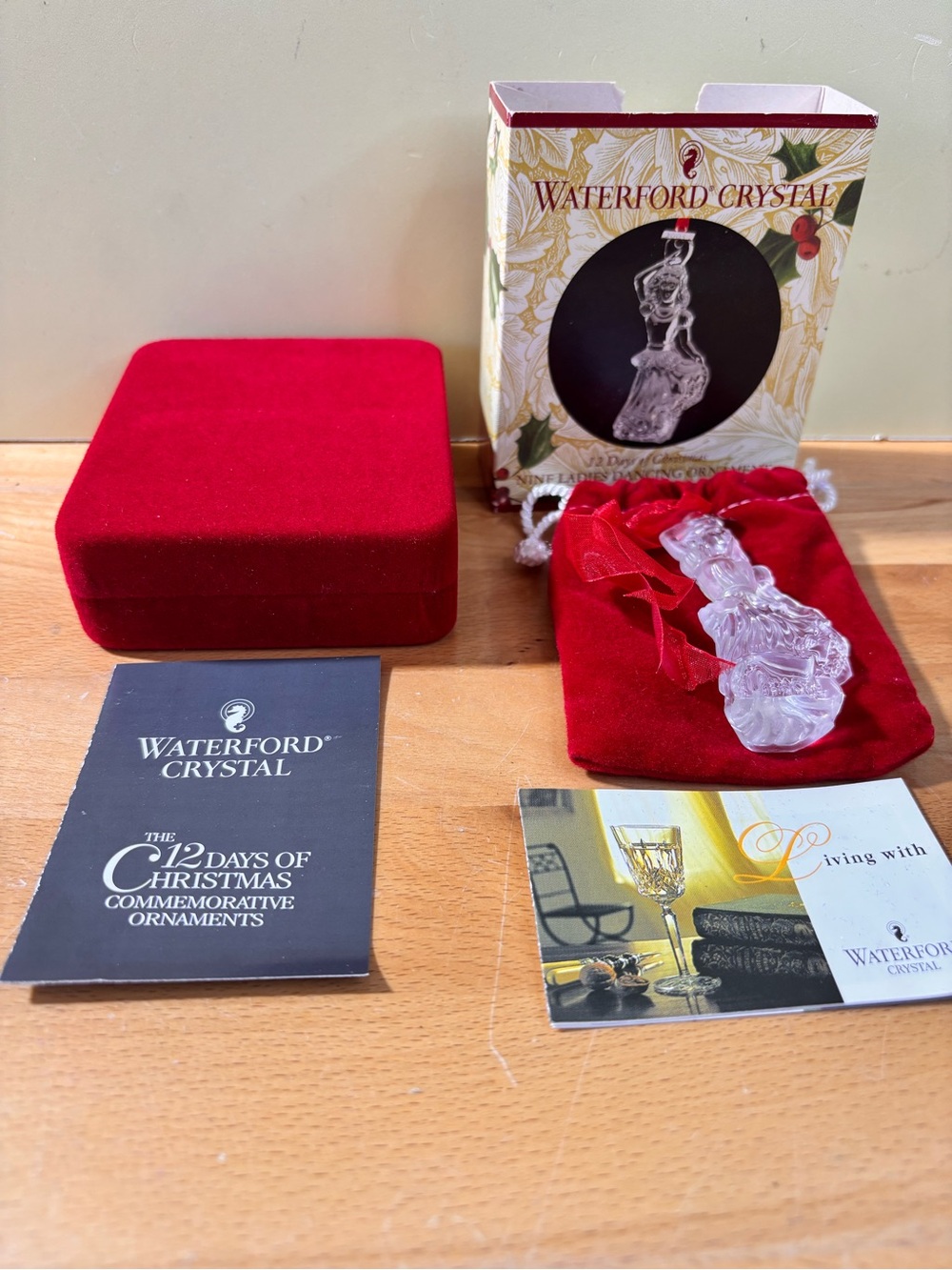 Waterford Crystal Christmas Ornament 9th Edition 2003 With Tag Box